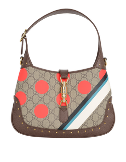 Small Jackie 1961, Canvas/Leather, Beige, 486628, DB, 3*